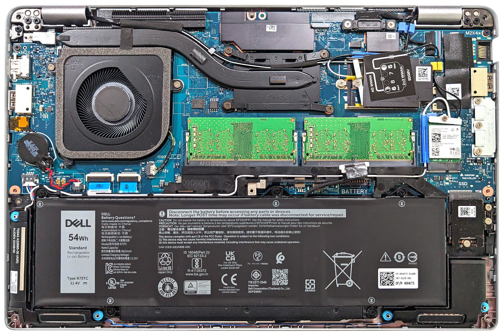 Internal Photo of Dell Latitude E5440 5441 Precision M3480 RM86H RWF43 Hinge (Latitude 5440)
